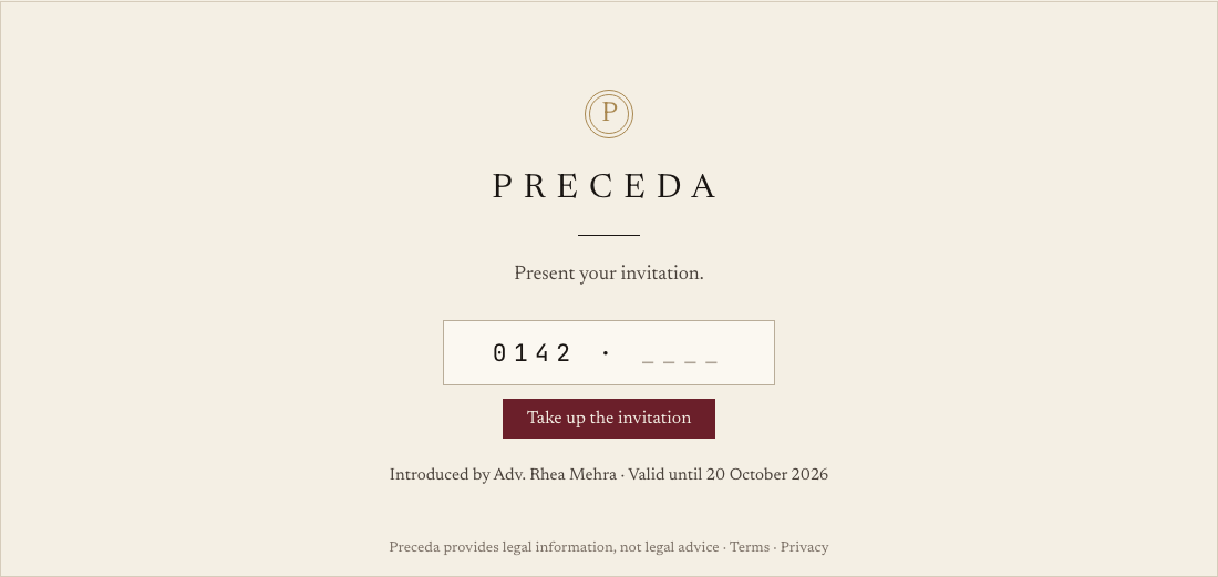 Presenting the invitation